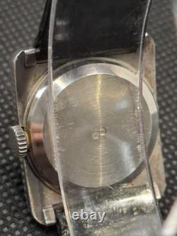 Ancienne Montre Tank En Argent Massif QUILBÉ Fonctionne Très Bien