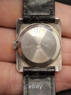 Ancienne Montre Tank En Argent Massif QUILBÉ Fonctionne Très Bien