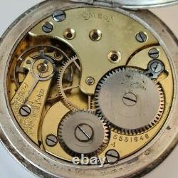 Ancienne Montre à Gousset OMEGA Aldas 1922 en Argent Massif Old Pocket Watch