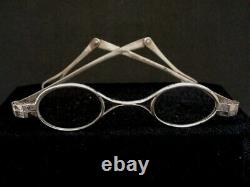 Ancienne Paire De Lunettes Pliantes En Argent Debut XIX Eme Lorgnons Binocle