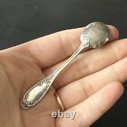 Ancienne Paire De Salerons Salière Poivrière En Argent Massif Art Nouveau 1900