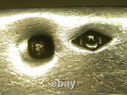 Ancienne Paire Rond De Serviette Argent Massif Minerve Monogramme Art Deco