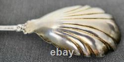 Ancienne Pelle A Fraise Argent Massif Poinçon 800 Art Nouveau 1900