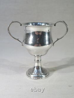 Ancienne Petite Coupe A Anses En Argent Massif Anglais Angleterre Birmingham