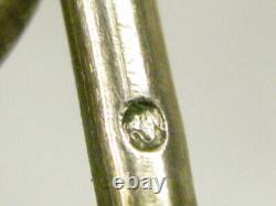 Ancienne Pince A Sucre Argent Massif Cygne Patte Oiseau Griffe Angelot