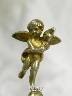 Ancienne Pince A Sucre Argent Massif Cygne Patte Oiseau Griffe Angelot