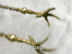 Ancienne Pince A Sucre Argent Massif Cygne Patte Oiseau Griffe Angelot