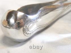 Ancienne Pince A Sucre Argent Massif Patte Lion Griffe Silver Sugar