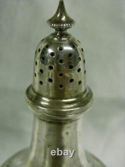 Ancienne Saupoudreuse Argent Massif Sucrier Piedouche 925 Sterling Silver