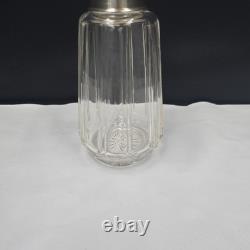 Ancienne Saupoudreuse En Argent Massif Et Cristal