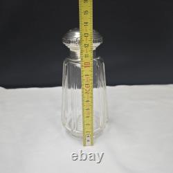 Ancienne Saupoudreuse En Argent Massif Et Cristal