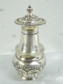 Ancienne Saupoudreuse Saliere Argent Massif Sterling Silver