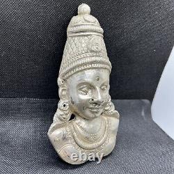 Ancienne Sculpture Bouddha En Argent Massif Ref G507