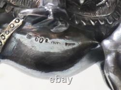 Ancienne Sculpture Hussard N1er en argent massif 925 Alessandro MAGRINO