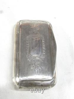 Ancienne Tabatière Argent Massif Boite A Tabac Silver Snuffbox