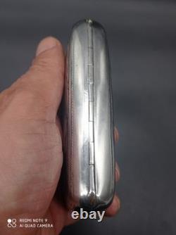 Ancienne Tabatière, Boite à cigarette Argent Massif Niellé Russe 1892, poinçonnée