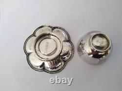 Ancienne Tasse Argent Massif Chine Chinese Export Sterling Silver Tea Saké Cup