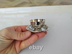 Ancienne Tasse Argent Massif Chine Chinese Export Sterling Silver Tea Saké Cup