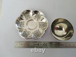 Ancienne Tasse Argent Massif Chine Chinese Export Sterling Silver Tea Saké Cup