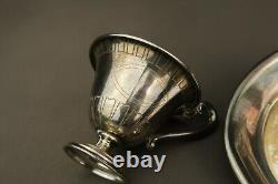 Ancienne Tasse et Soucoupe de Dinette en Argent Massif