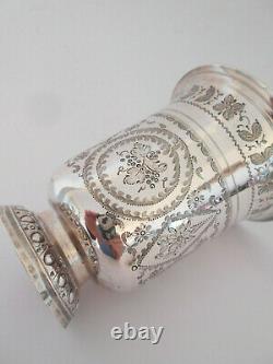 Ancienne Timbale Tulipe Argent Massif 1er Coq TONNELIER Orfèvre