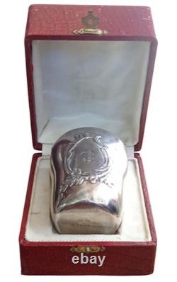 Ancienne Timballe Gobelet Baptême Monogrammes CJ Argent Massif Boulenger