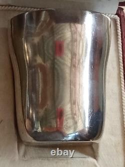 Ancienne Timballe Gobelet Baptême Monogrammes CJ Argent Massif Boulenger