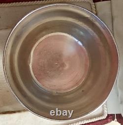 Ancienne Timballe Gobelet Baptême Monogrammes CJ Argent Massif Boulenger
