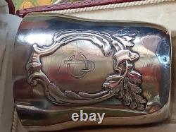 Ancienne Timballe Gobelet Baptême Monogrammes CJ Argent Massif Boulenger