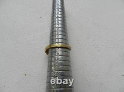 Ancienne bague Art Déco chevalière argent massif et or / Vermeil T 52