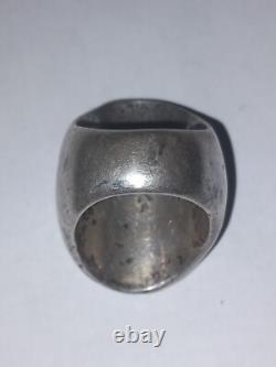 Ancienne bague Napoléon iii en argent massif