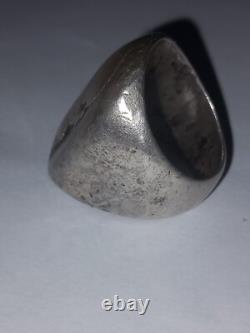 Ancienne bague Napoléon iii en argent massif