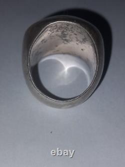 Ancienne bague Napoléon iii en argent massif