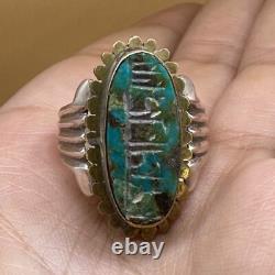 Ancienne bague romaine en argent massif avec inscription rare sur bague en pi