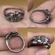 Ancienne Bague Romaine Romaine En Argent Massif Motif Fleurs Ancienne Rare