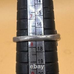Ancienne bague romaine romaine en argent massif motif fleurs ancienne rare