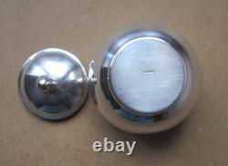 Ancienne belle boîte en argent massif 800, de forme ovoïde, en très bon état