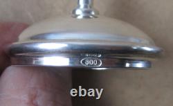 Ancienne belle boîte en argent massif 800, de forme ovoïde, en très bon état