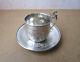 Ancienne Belle Tasse En Argent Massif Poinçons Minerve Tête D'animal Fantastique