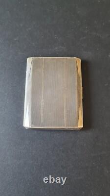Ancienne boite a cigarette 1931 en argent massif silver poinçonnée + orfèvre