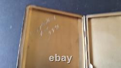 Ancienne boite a cigarette 1931 en argent massif silver poinçonnée + orfèvre