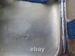 Ancienne boite à cigaterre porte carte en argent massif anglais 53 gr