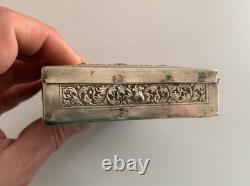 Ancienne boite argent massif asiatique silver antique box Vietnamese asian