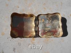 Ancienne boîte argent massif poinçon Lion anglais antique silver box décor coeur