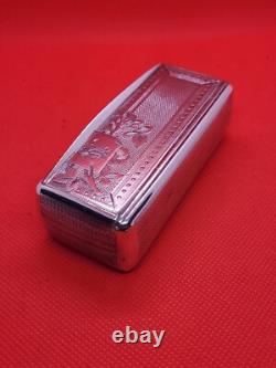 Ancienne boite tabatiere art nouveau argent massif tête de sanglier