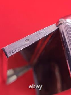 Ancienne boite tabatiere art nouveau argent massif tête de sanglier