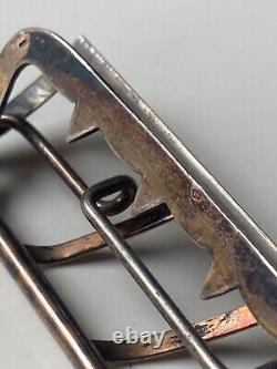 Ancienne boucle de ceinture argent massif sterling silver Louis XVI belt buckle