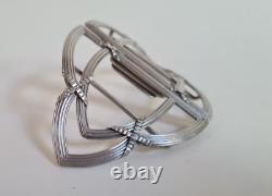 Ancienne boucle de ceinture en argent massif. Art déco. 1900. Belle époque