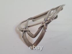 Ancienne boucle de ceinture en argent massif. Art déco. 1900. Belle époque