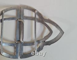 Ancienne boucle de ceinture en argent massif. Art déco. 1900. Belle époque